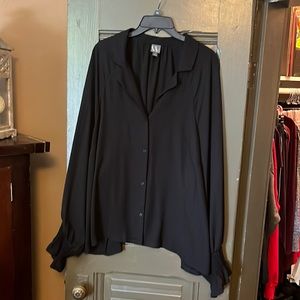 Worthington 4X Blouse. NWOT. Black